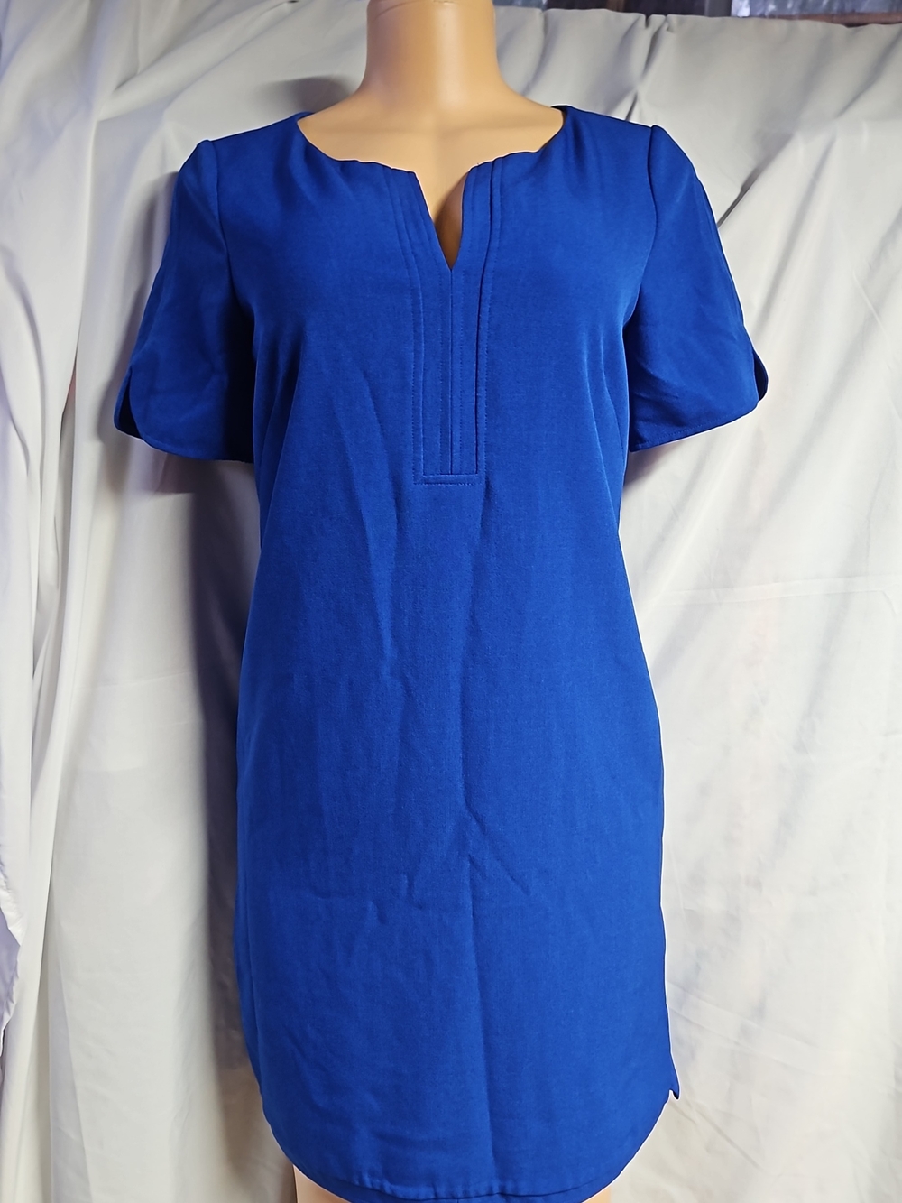 Adrianna Papell Cobalt Blue Split-Neck Tunic